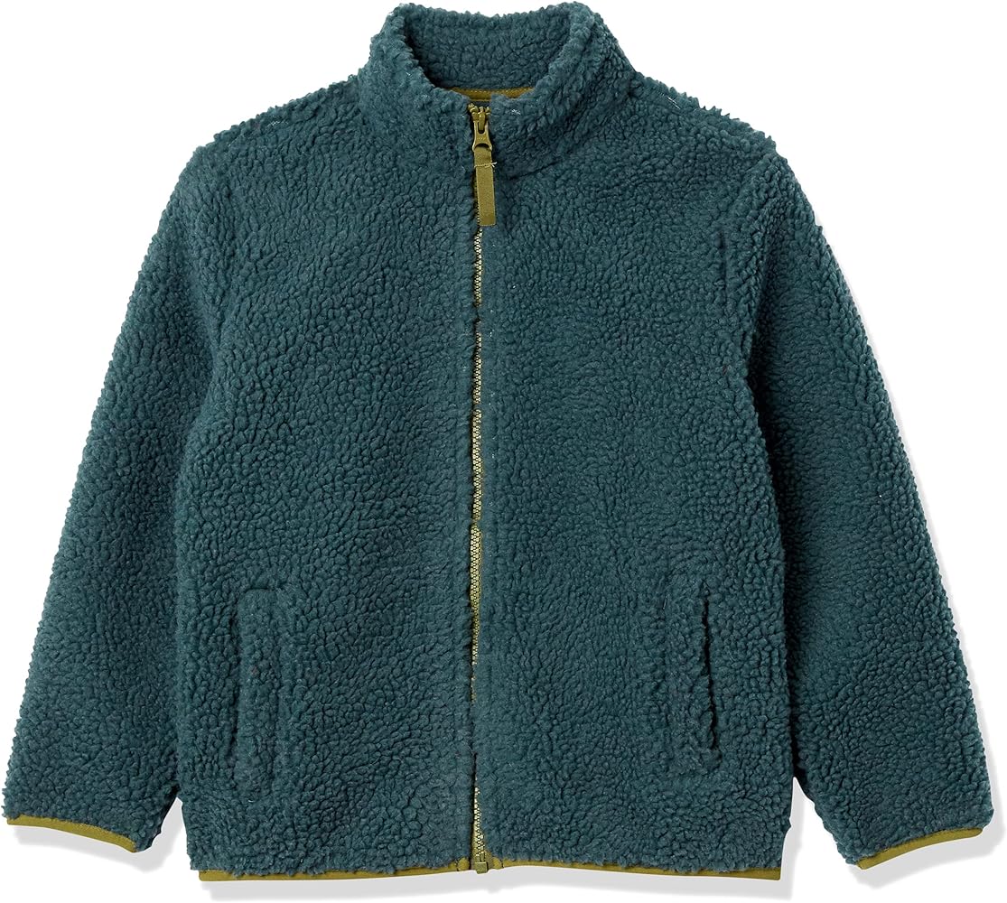 Amazon Essentials Boys and Toddlers' Polar Fleece Lined Sherpa Full-Zip Jacket