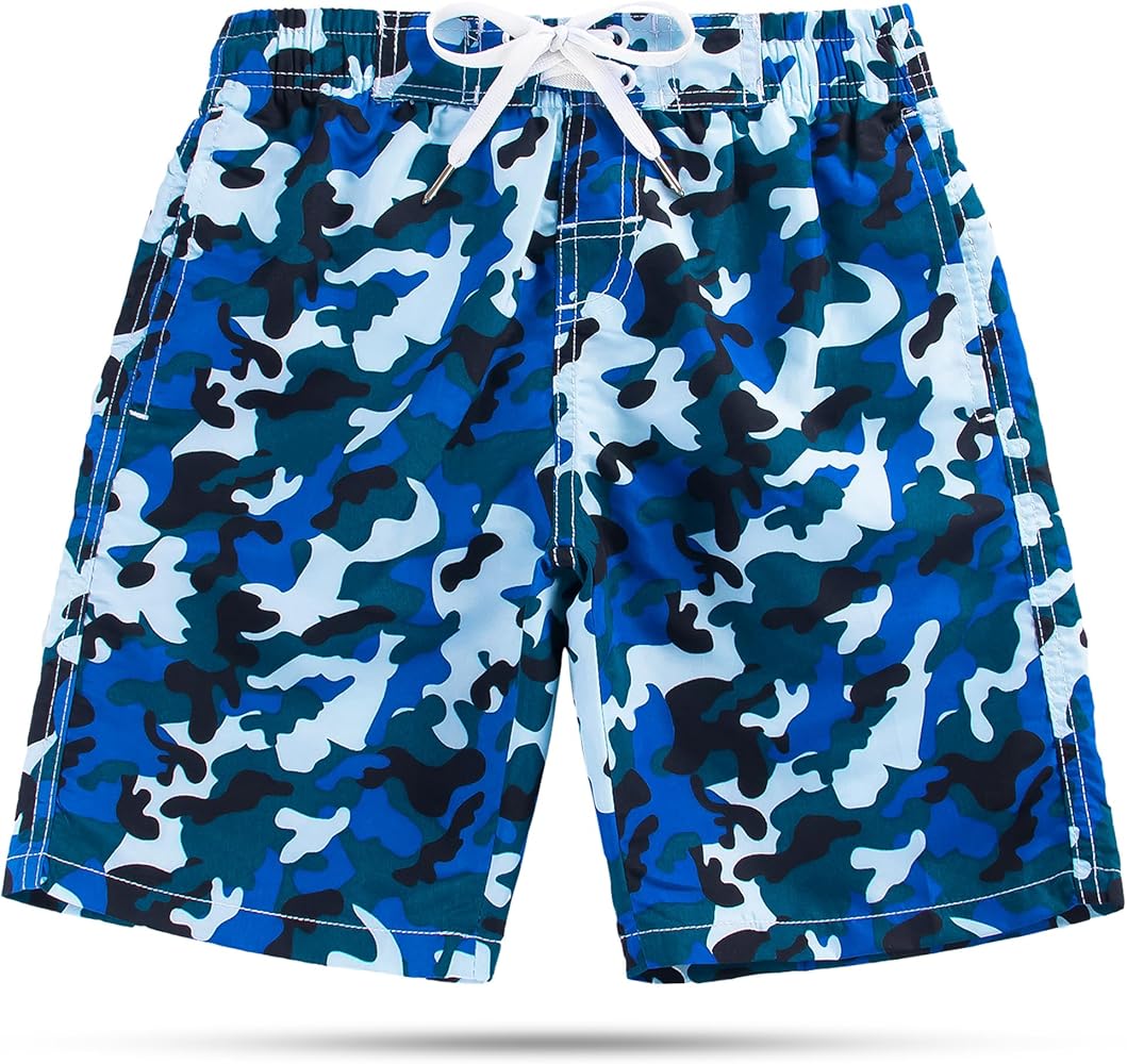 SIX ISLANDS Boys Swim Trunks - Quick-Dry, Comfortable, Ages 5/6 to 18/20 - Fun Patterns, Durable Design Boys Bathing Suit