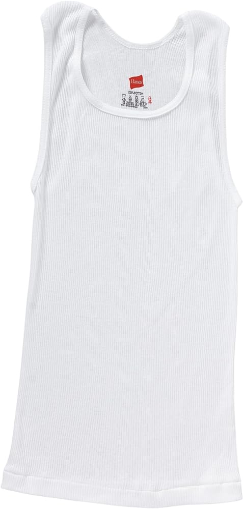 Hanes Boys' 5 Pack Ultimate ComfortSoft Tank (White Tagless Tanks, X Small (34-43) LBS)