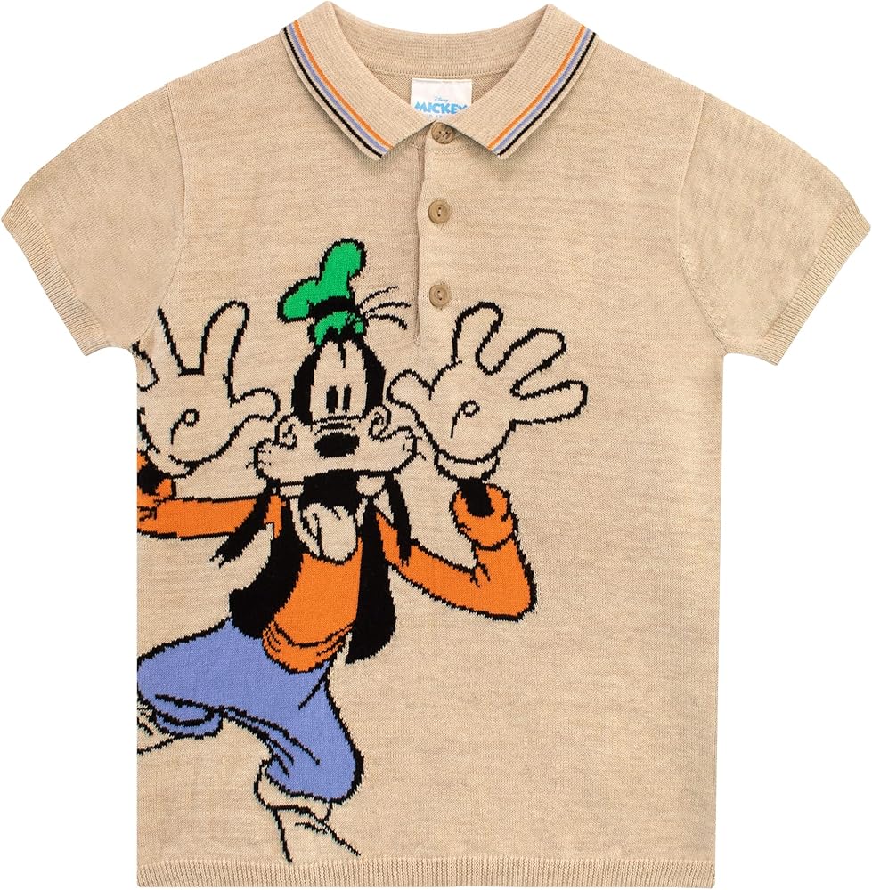 Disney Boys Goofy Polo Shirt Kids Short Sleeve T-Shirt