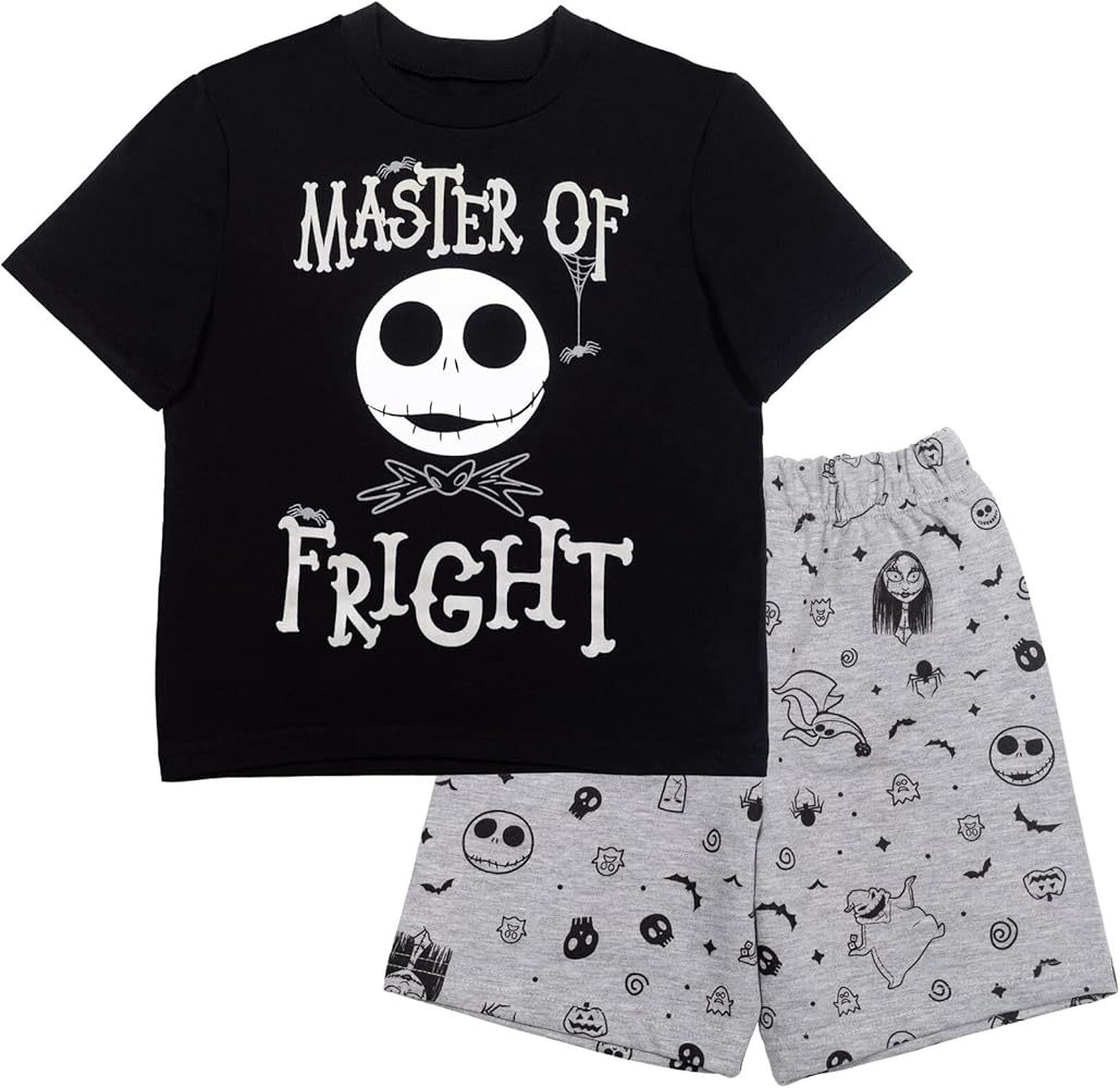 Disney Nightmare Before Christmas Jack Skellington Baby T-Shirt and Shorts Outfit Set Infant to Big Kid