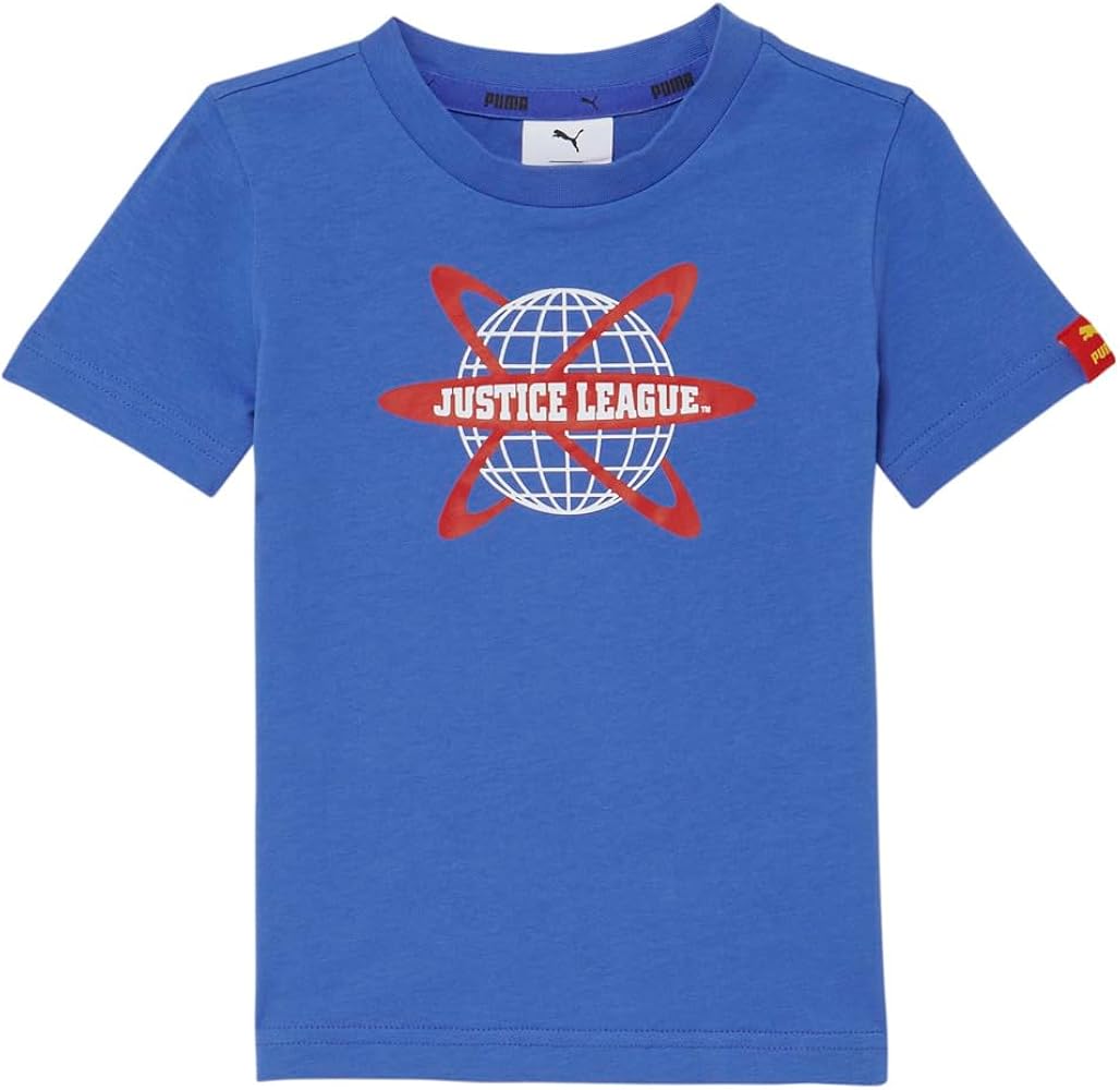 Puma Toddler Boys Justice League Ctn Jersey Ss Graphic Tee- Inf Athletic Tops Casual - Blue