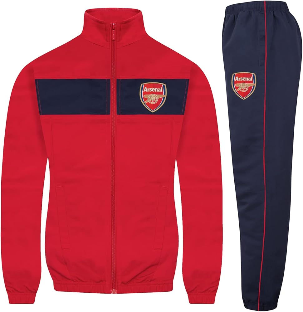 Arsenal Football Club Official Soccer Gift Boys Jacket & Pants Tracksuit Set