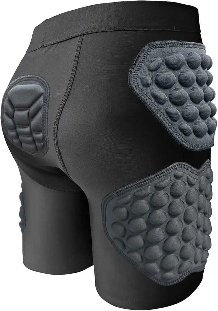 Basketball Compression Padded Shorts, Butt Pads Impact Short Pants for Youth Kids