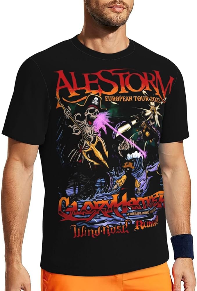 Band T Shirt Alestorm Men's Summer O-Neck Tee Short Sleeve Tops