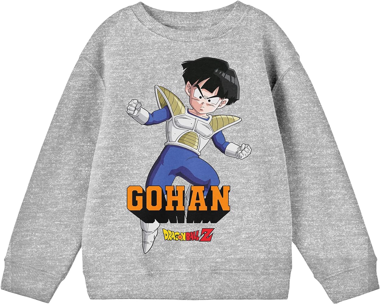 Dragon Ball Z Crew Neck Long Sleeve Athletic Heather Youth Sweatshirt