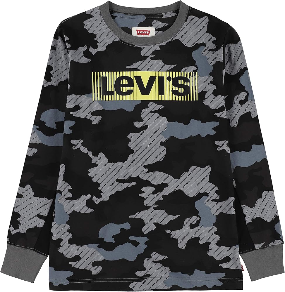 Levi's Boys' Long Sleeve Box Tab Graphic T-Shirt