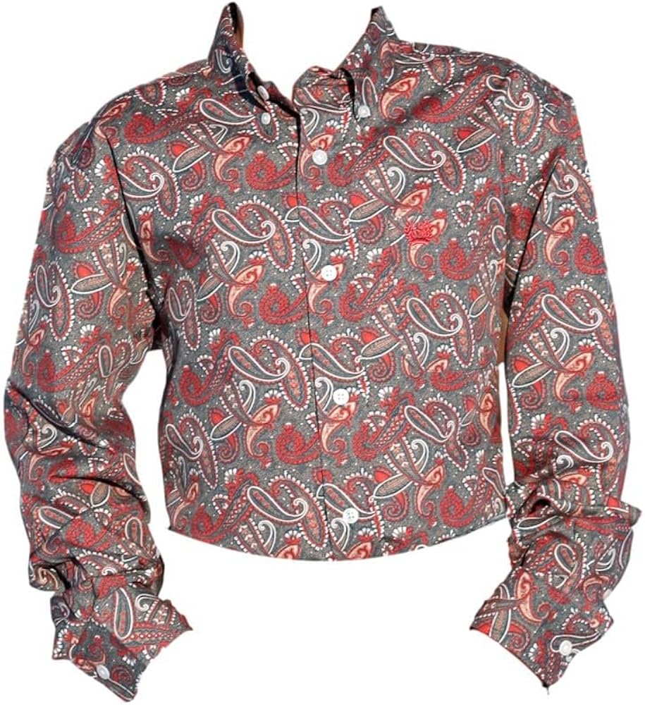 Cinch Boy's Paisley Print Button Down Shirt