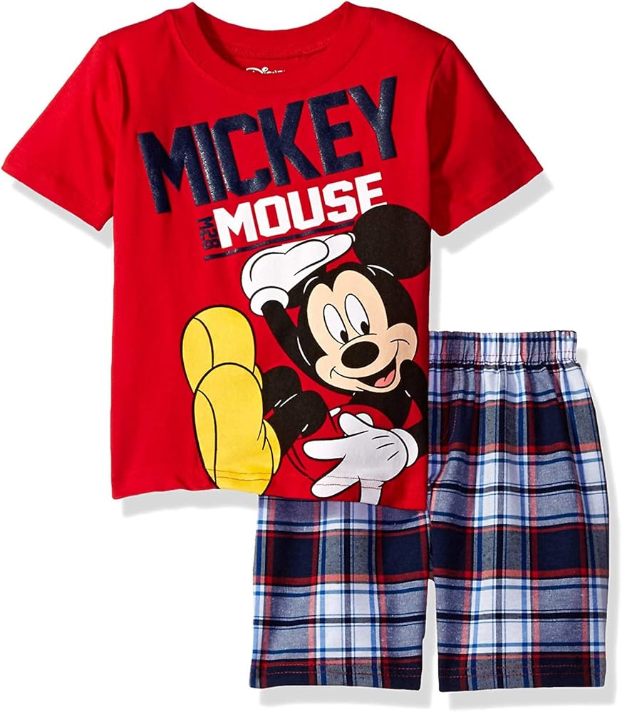 Disney Mickey Mouse T-Shirt and Shorts Outfit Set Infant to Big Kid