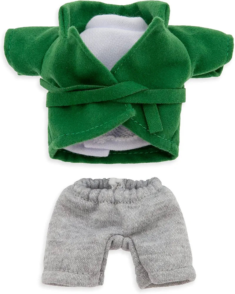 Disney nuiMOs Outfit – Green Jacket with White Shirt and Gray Sweatpants