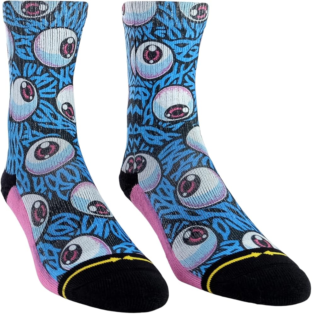 MERGE4 Jimbo Phillips Eye Blue Youth Crew Socks for Boys and Girls Durable Child Proof Awesome Compression Quality Socks