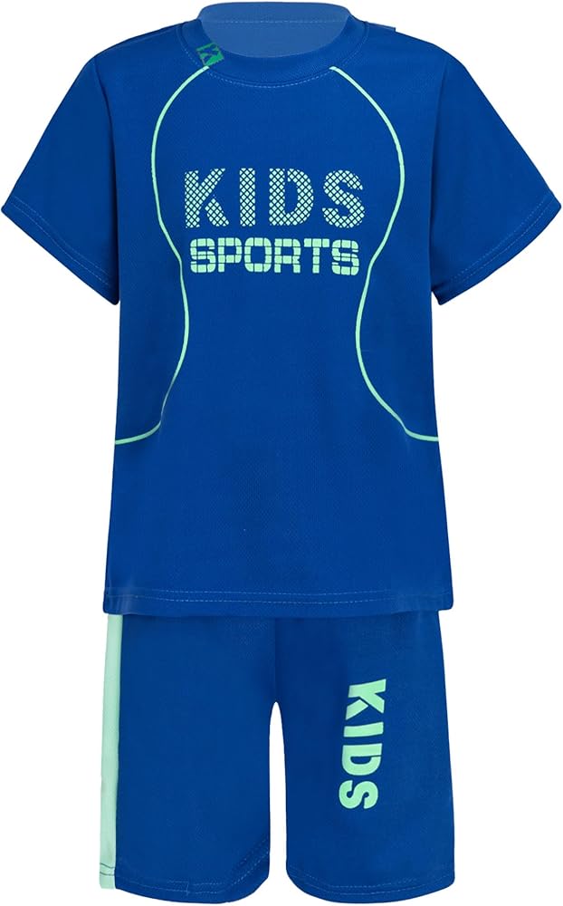 Kaerm Kids Boys and Girls Basketball Football Breathable Sports Outfits Suit Soccer Jerseys T-shirt and Shorts Set