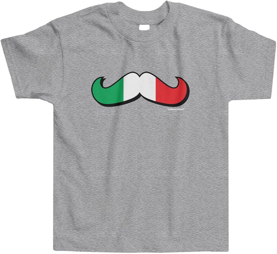 Threadrock Little Boys' Italian Flag Mustache Toddler T-Shirt