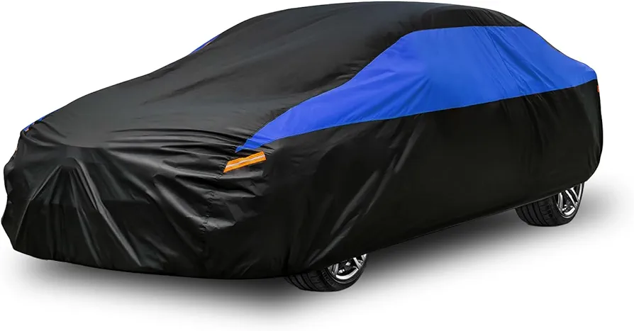 Car Cover for Automobiles All Weather Waterproof, Universal Fit Sedan Chevrolet Corvette, Ford Fusion, Kia Stinger, Nissan Maxima, Buick Regal, Subaru Legacy, Honda Accord etc.