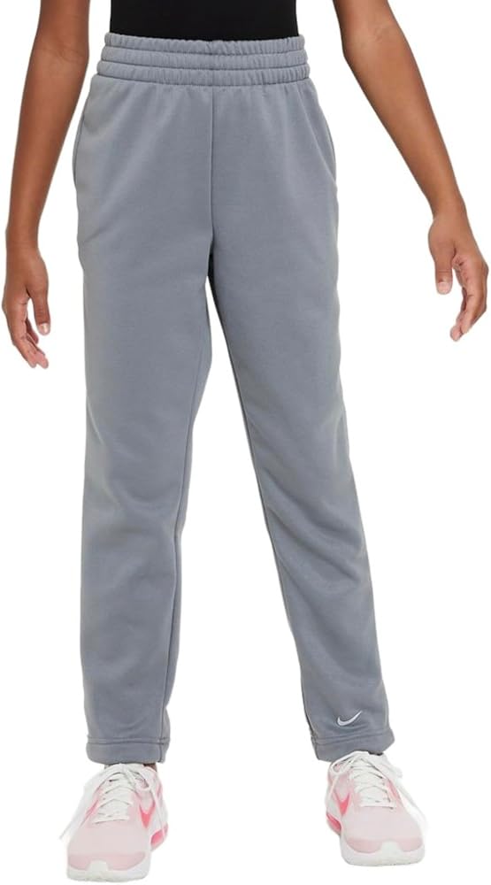 Nike Boys' Therma Fit Fleece Standard Fit Pants Gray Medium