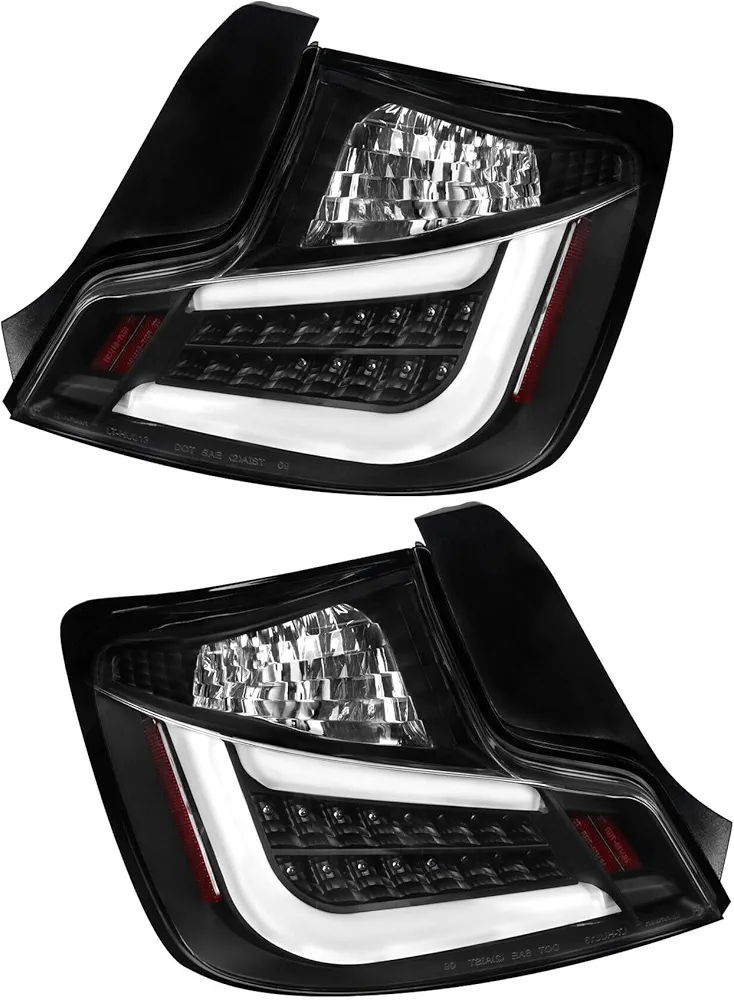 1pc Tail Light Assembly Left Driver or Right Passenger Side ABS Plastic Polycarbonate Carbon Chrome Clear Black Brake Lamps for Scion for tC Base 11-13 SC2819106 SC2819110