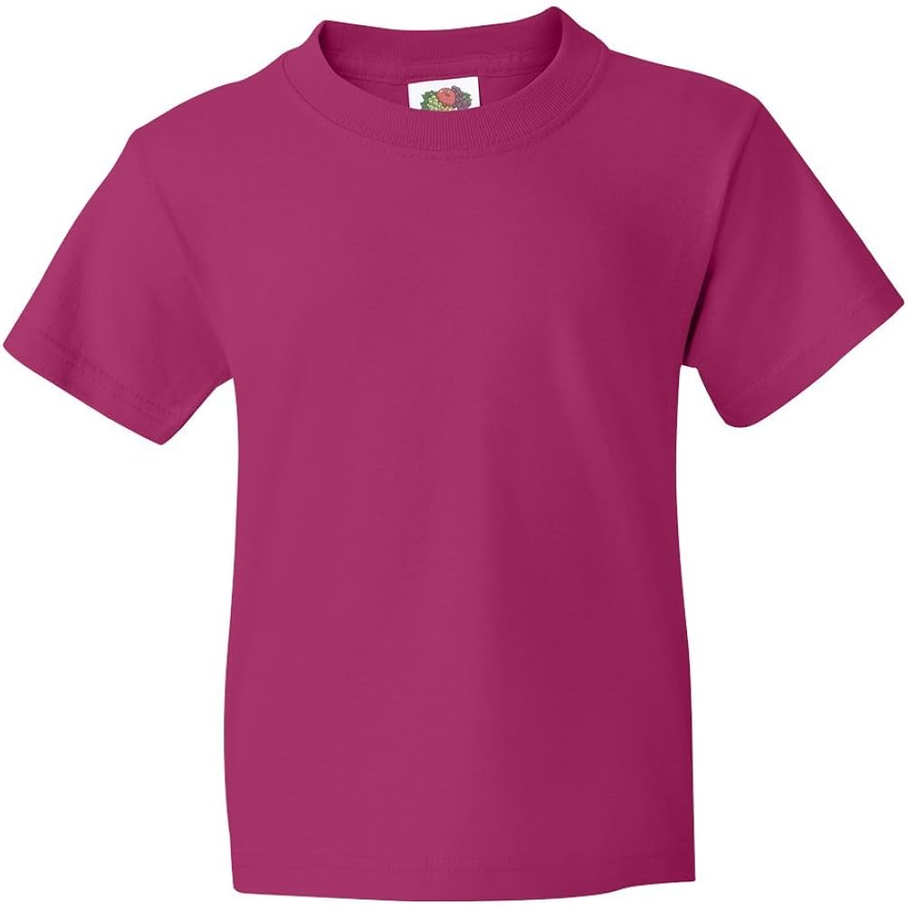 Fruit of the Loom Youth 5 oz. HD Cotton™ T-Shirt M CYBER PINK