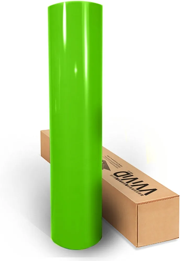 VViViD Lime Green Gloss 60 Inches x 1 Foot Car Wrap Vinyl Roll with Air Release 3MIL-VViViD8