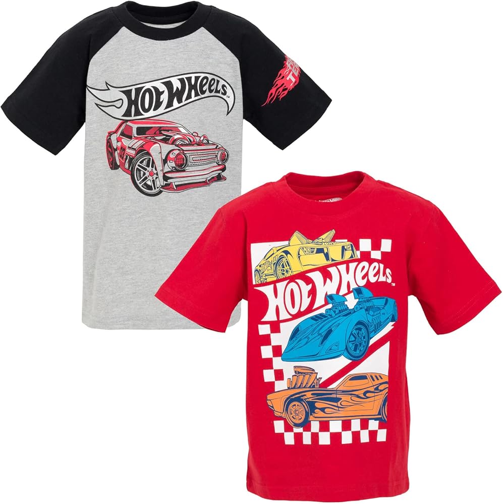 Hot Wheels 2 Pack Graphic T-Shirts Toddler to Little Kid