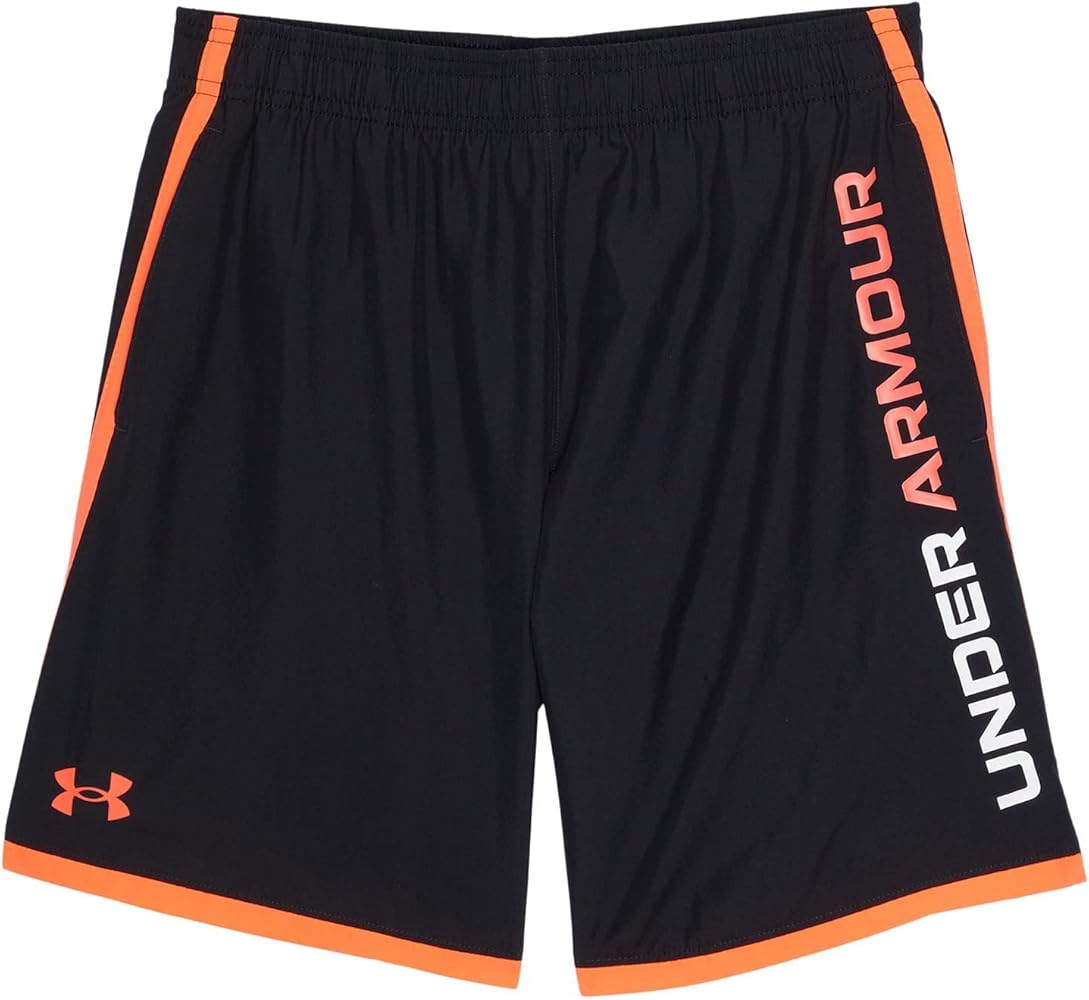 Under Armour Boy's Stunt 3.0 Woven Shorts (Big Kids) Black/Beta/White MD (10-12 Big Kid)