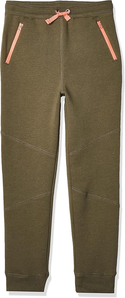 Amazon Essentials Boys and Toddlers' Zip-Pocket Fleece Jogger Pant (Previously Spotted Zebra)