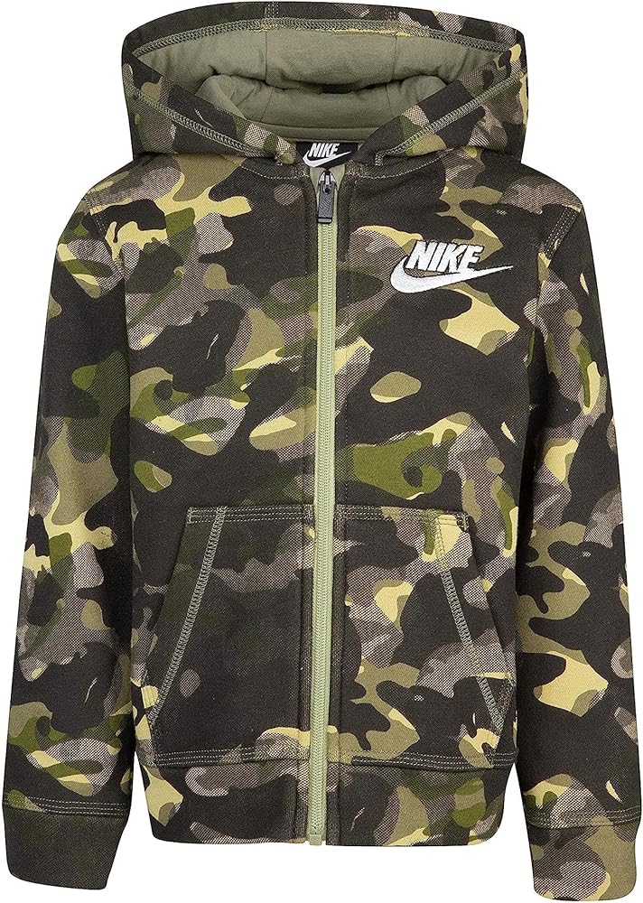 Nike boys Club Fleece Aop Full Zip Hoodie (Little Kids)