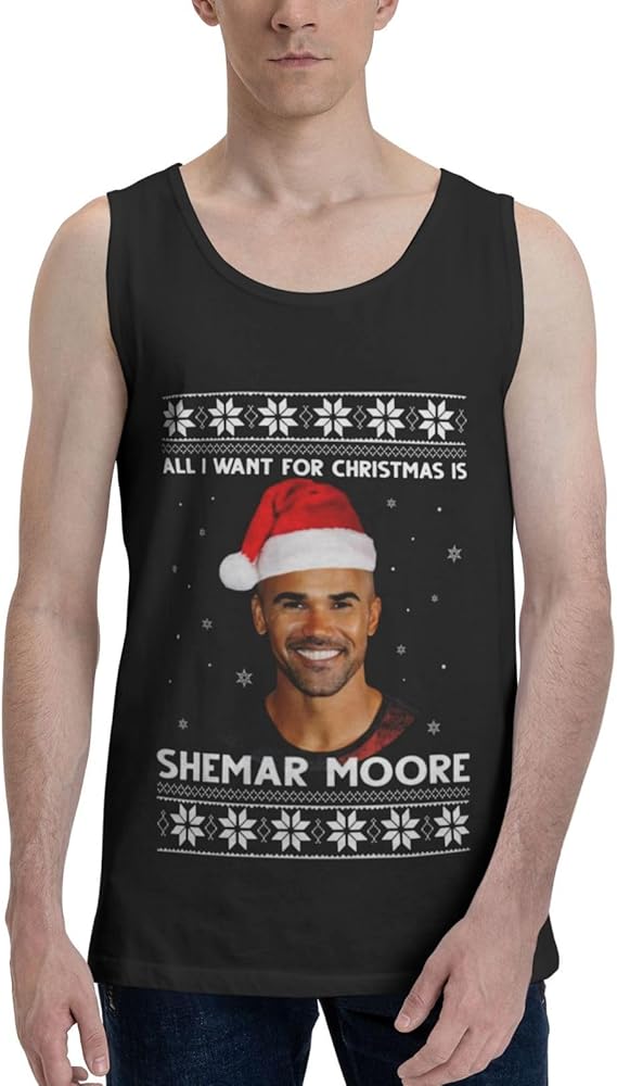 Shemar Moore Tank Top Men's Summer Sleeveless Tee Cool Workout Swim Beach Shirts for Bodybuilding Gym Fitness Training