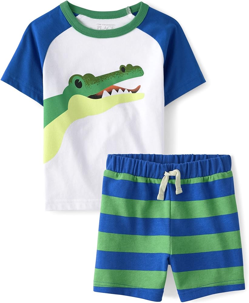 The Children's Place boys And Toddler Boys Short Sleeve Top and Shorts, 2 Pc Set