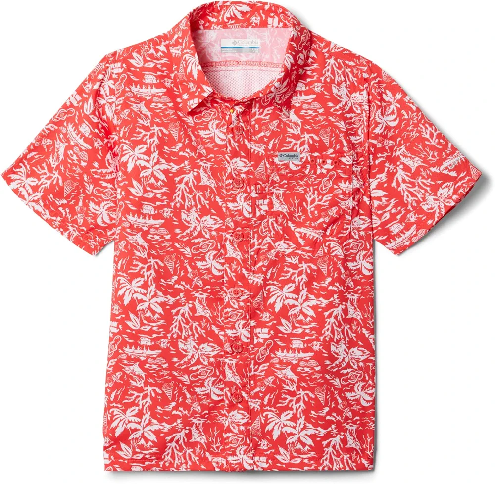 Columbia Boys' Super Slack Tide Short Sleeve Camp Shir