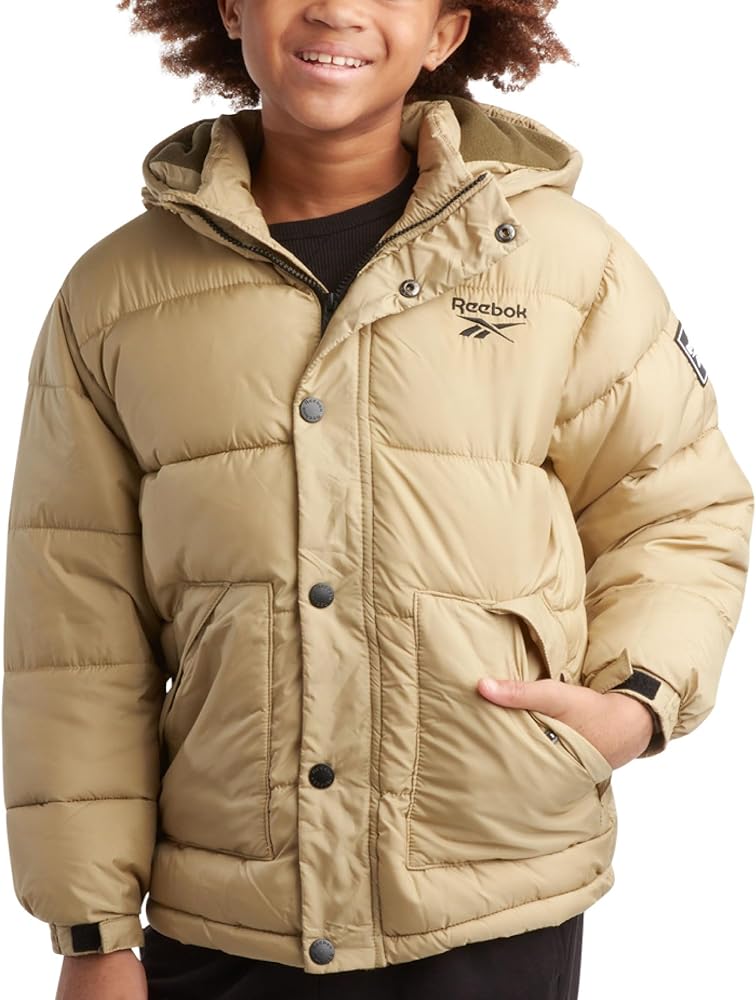 Reebok Boys' Winter Coat - Heavyweight Quilted Puffer Snow Parka - Weather Resistant Ski Jacket for Boys (8-20)