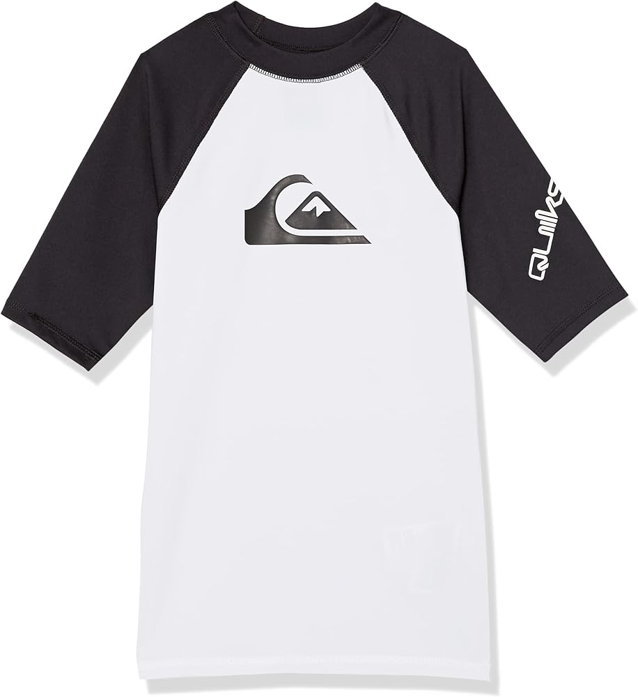 Quiksilver Boys Time Short Sleeve Youth Rashguard Surf Shirt