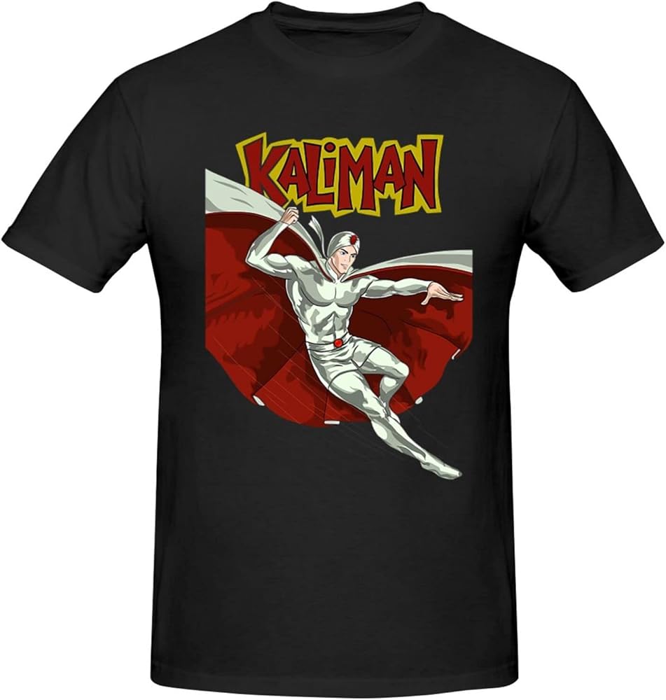 Anime Manga Kaliman T Shirt Man's Summer Round Neckline Tops Cotton Casual Short Sleeve Shirts