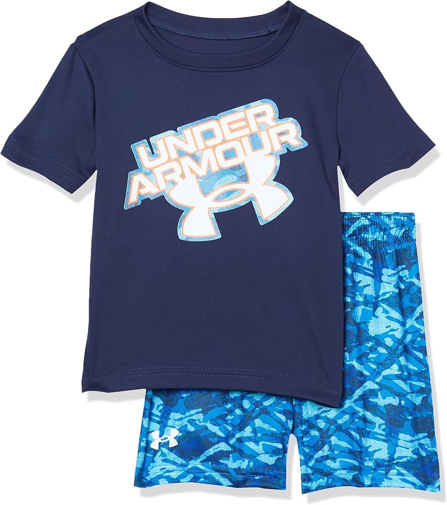 Under Armour boys Ua Palm Camo SetT-Shirt and Short Set