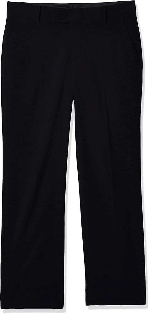 Calvin Klein Boys' Flat Bi-Stretch Dress Pant, Straight Leg Fit, Belt Loops & Front Pockets