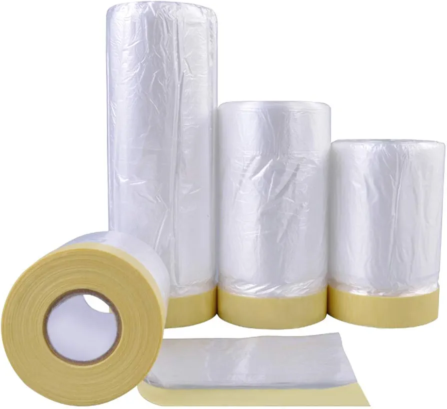 MyLifeUNIT Tape and Drape, Assorted Masking Paper for Automotive Painting Covering (66-Feet, 3 Sizes)