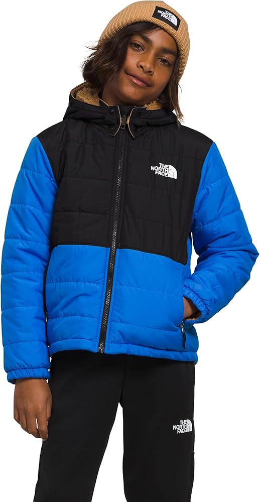 THE NORTH FACE Boys' Reversible Mount Chimbo Full Zip Hooded Jacket, Optic Blue, X-Small