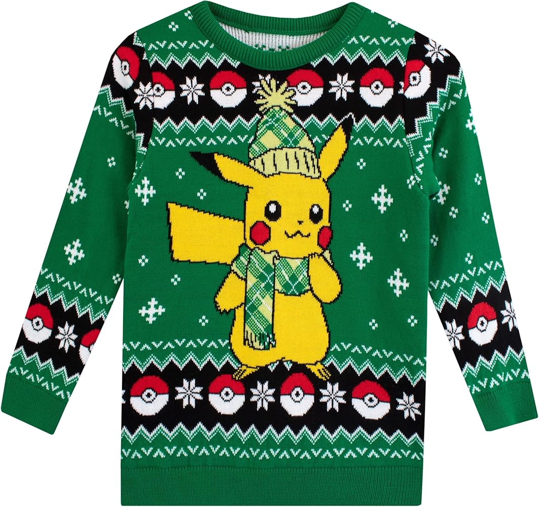 Pokemon Boys Pikachu Christmas Sweater