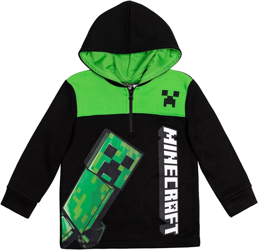 Minecraft Fleece Pullover Hoodie Little Kid to Big Kid Sizes (4-18-20)