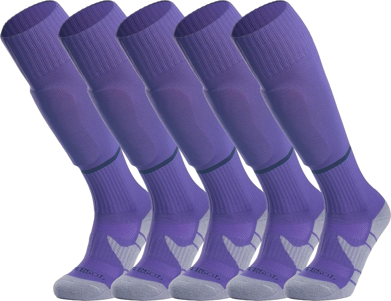 APTESOL Knee High Soccer Socks (1/3/5 Pair) Team Sport Cushion Athletic Socks for Kids Youth Adult