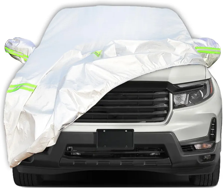 6-Layers Premium TRUCK Car Cover Waterproof All Weather Weatherproof UV Sun Protection Snow Dust Storm Resistant Outdoor Exterior Custom Form-Fit Full Padded Car Cover with Straps 180"-206" K12