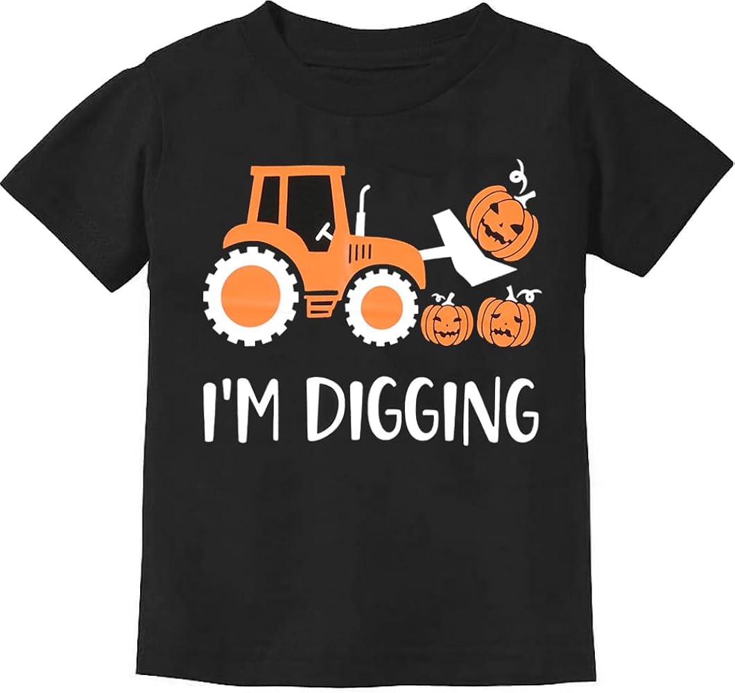 Toddler Boy Glow in Dark T-Shirt Short Sleeve Kids Pumpkin Halloween Tops