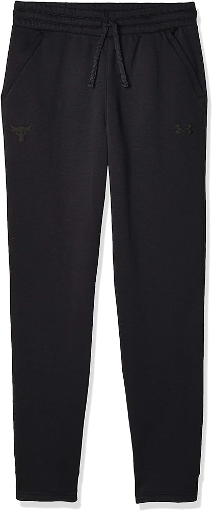 Under Armour Boys Project Rock Charged Cotton Pants (Black 001, Youth Small)