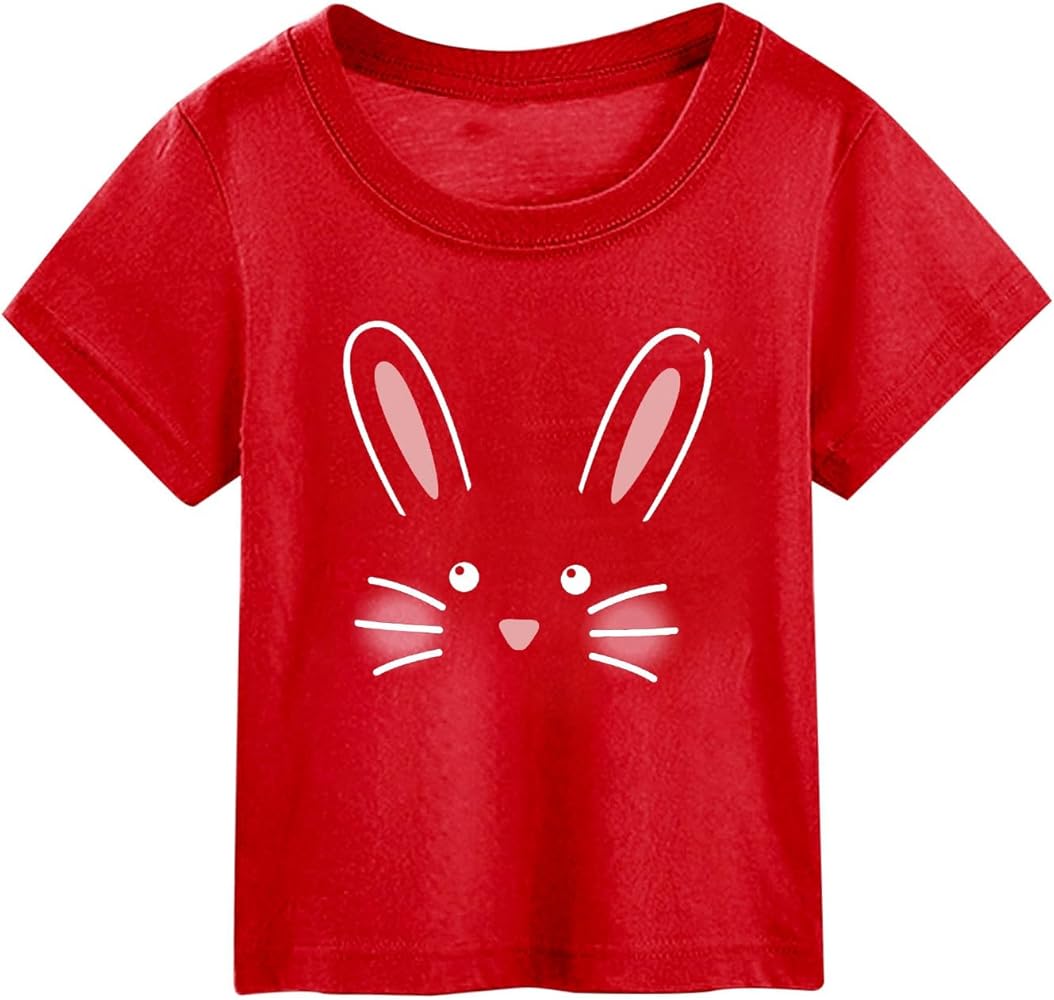 Childrens Girls Summer Tshirts for Boys Cute Graphic Printed Round Neck Short Sleeve Tops Kids Casual Bassic Tees