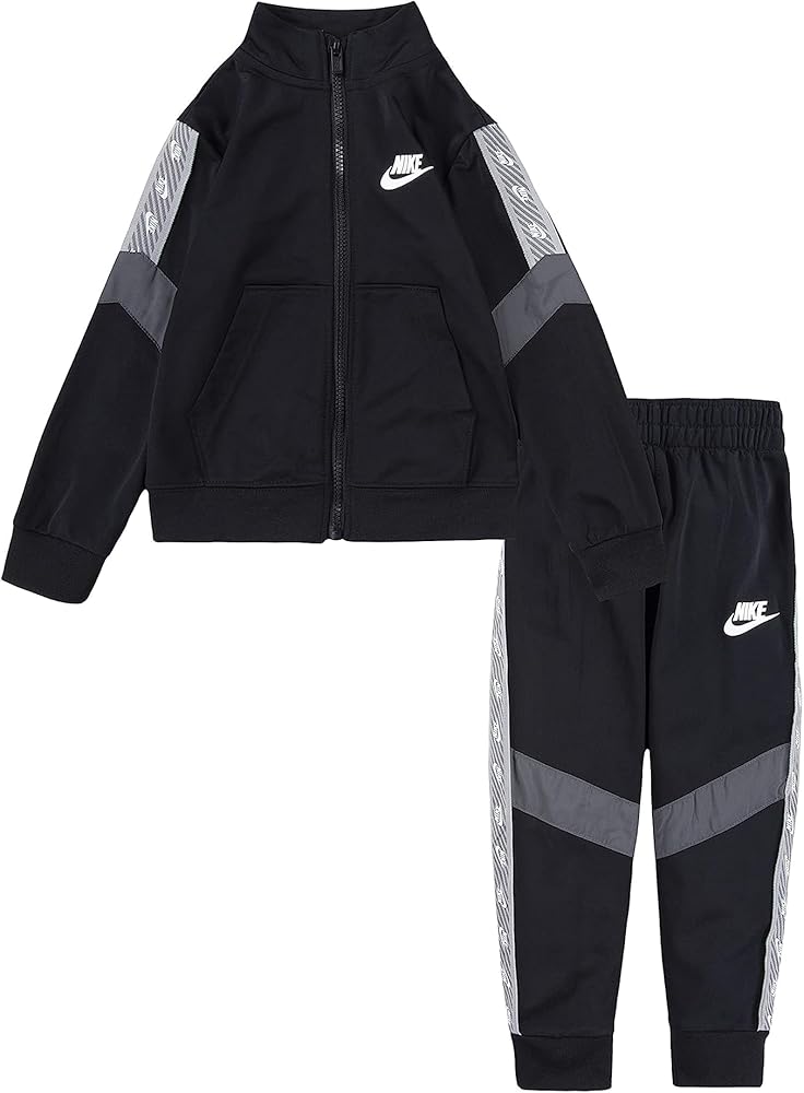 Nike Baby Boy's Elevated Trims Tricot Set (Toddler) Black 2 Toddler