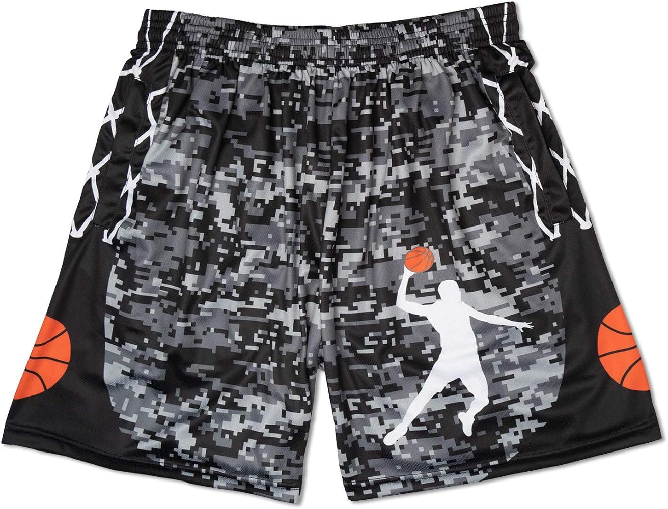 ChalkTalkSPORTS Basketball Performance Shorts | Youth & Adult | Moisture-Wicking Athletic Shorts | Digital Camo