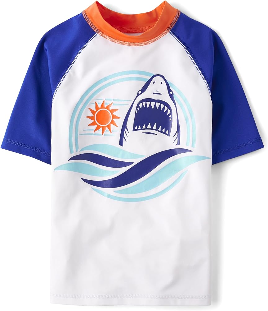 The Children's Place Boys' Short Sleeve Rash Guard