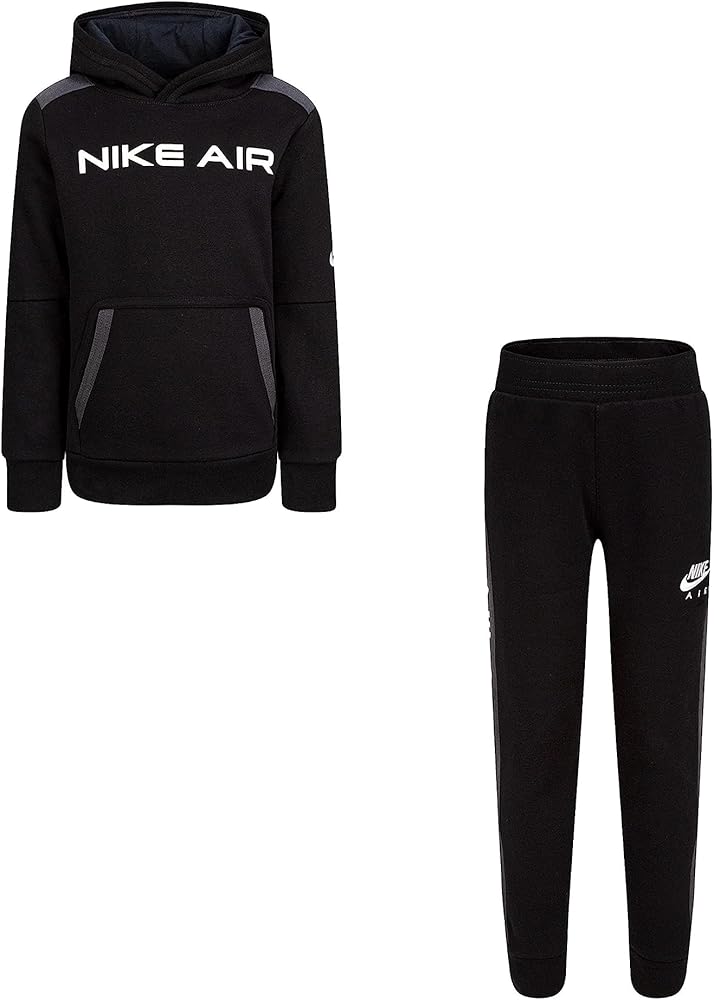 Nike Boy's Air Pullover Set (Little Kids) Black 7 Little Kid