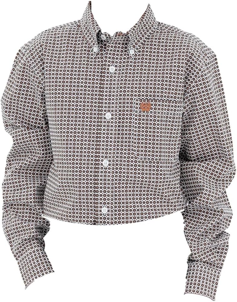 Cinch Boy's Long Sleeve Print Button Down Shirt