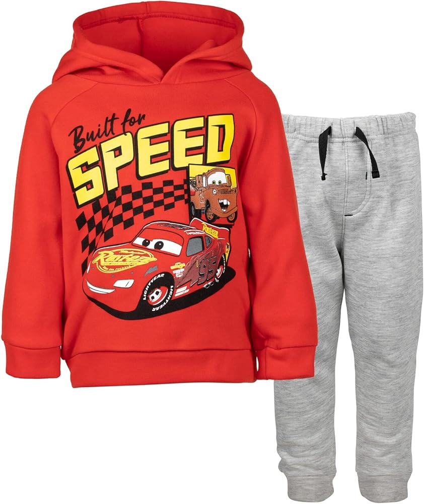 Disney Pixar Cars Lightning McQueen Fleece Hoodie & Pants Set