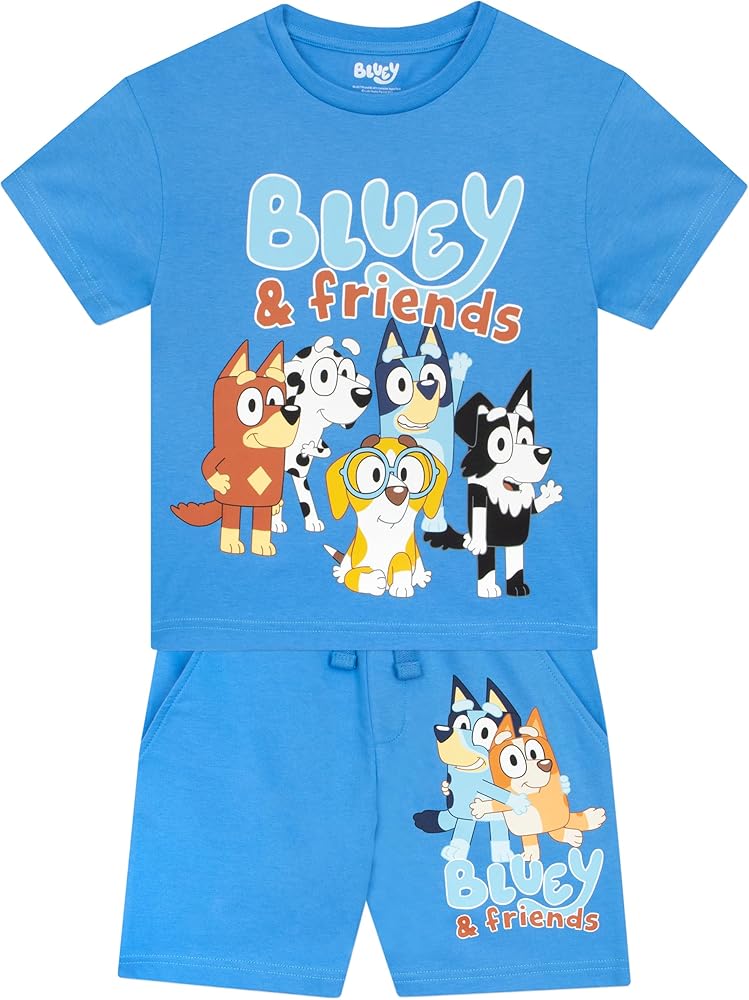 Bluey Outfit | Bingo Boys Clothing Sets | 2 Piece Set Boys' Shorts and T Shirt | Summer Outfits for Boys